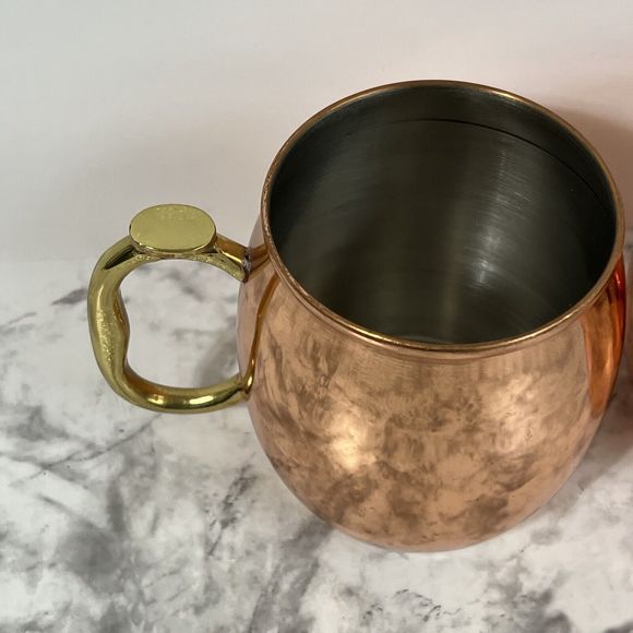 OGGI Copper Moscow Mule 20oz Mug Cup Set Of 2 Barware Drinkware - Picture 4 of 13